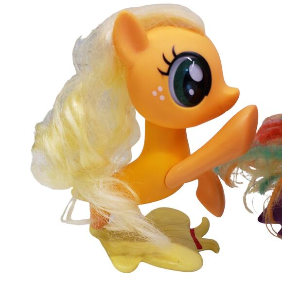 My Little Pony Mermaid Seapony Rainbow Dash Apple Jack Pony Bundle - Picture 8 of 11